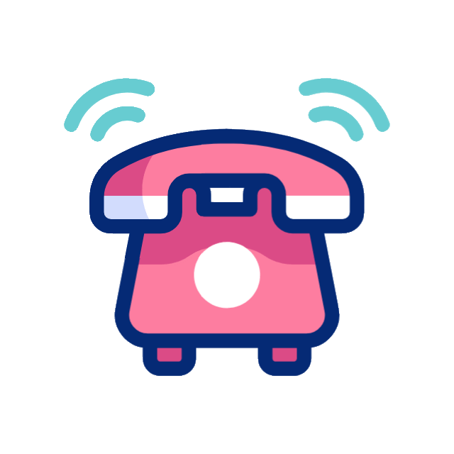 Ringing telephone with sound waves